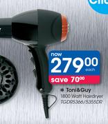 Toni & Guy 1800 Watt Hairdryer TGDR5366/5355DR-Each