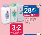 Johnson's Baby Powder-200g Each