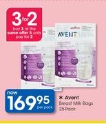 Avent Breast Milk Bags-25 Per Pack