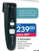 Remington Beard Boss Battery Operated Beard Trimmer MB4120-Each