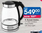 Russell Hobbs 1.7Ltr Cordless Glass Kettle With Blue Light-Each