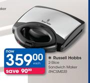 Russell Hobbs 2 Slice Sandwich Maker RHCSM035-Each