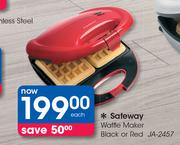 Safeway Waffle Maker Black Or Red JA-2457-Each