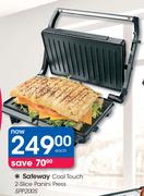 Safeway Cool Touch 2 Slice Panini Press SPP200S-Each