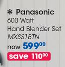 Panasonic 600 Watt Hand Blender Set MXSS1BTN