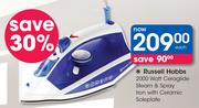 Russell Hobbs 2000 Watt Ceraglide Steam & Spray Iron With Ceramic Soleplate