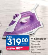 Kambrook 2600 Watt Steam & Spray Iron With Ceramic Soleplate