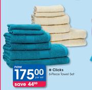 Clicks 6-Piece Towel Set-Per Set
