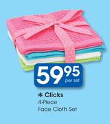 Clicks 4-Piece Face Cloth Set-Per Set