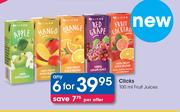 Clicks Fruit Juices-6X100ml