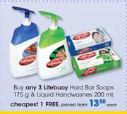 Lifebuoy Hand bar Soaps-175g & Liquid Handwashes-200ml Each