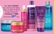 Sorbet Spa, Sensual & Sleep Rescue Bath & Body Single Products-Each