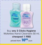 Clicks Hygiene Waterless Hand Cleansers-50ml Each