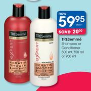 Tresemme Shampoo Or Conditioner-500ml, 750ml Or 900ml Each