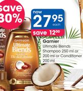 Garnier Ultimate Blends Shampoo-250ml Or 200ml Or Conditioner-200ml Each