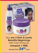 Dark & Lovely Beautiful Beginnings Hair Care Products-Each