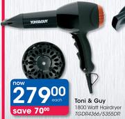 Toni & Guy 1800 Watt Hairdryer TGDR4366/5355DR-Each
