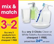 Clicks Clear Or White Toiletry Accessories-Per Pack