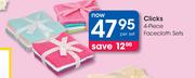 Clicks 4 Piece Facecloth Sets-Per Set