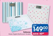 Safeway Glass Digital Bathroom Scales-Each