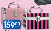 Clicks Cosmetics Cases Cerise & Black Stripe