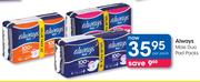 Always Maxi Duo Pad Packs-Per Pack