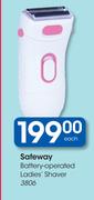 Safeway Battery Operated Ladies Shaver 3806-Each