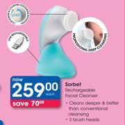Sorbet Rechargeable Facial Cleanser-Each
