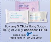 Clicks Baby Soaps-100g Or 200g Each