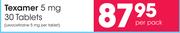 Texamer 5 mg 30 Tablets-Per Pack