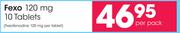 Fexo 120 mg 10 Tablets-Per Pack