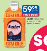 Savlon Antiseptic Liquid Value Pack-500ml + 500ml