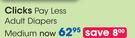 Clicks pay Less Adult Diapers Medium-Per Pack