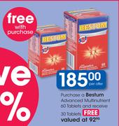 Bestum Advanced Multinutrient 60 tablets Free 30 Tablets