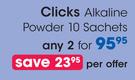 Clicks Alkaline Powder 10 Sachets-For 2