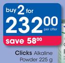 Clicks Alkaline Powder-2 x 225g