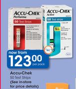 Accu Chek 50 Test Strips-Per Pack