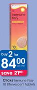 Clicks Immune Fizzy 10 Effervescent Tablets-For 2