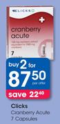 Clicks Cranberry Acute 7 Capsules-For 2
