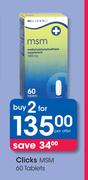 Clicks MSM 60 Tablets-For 2