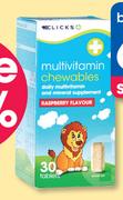 Clicks Multivitamin 30 Raspberry Chews-For 2
