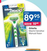 Gillette Mach3 Sensitive Manual Razor-Each