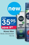 Nivea Men Body Deodoriser-110ml Each