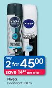 Nivea Deodorant-2 x 150ml