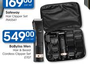 BaByliss Men Hair & Beard Cordless Clipper Set E707-Per Set