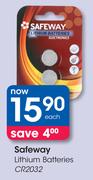 Safeway Lithium Batteries CR2032