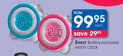 Sway Battery-Operated Alarm Clock-Each