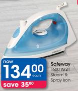 Safeway 1600 Watt Steam & Spray Iron