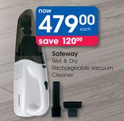 Safeway Wet & Dry Rechargeable Vacuum Cleaner