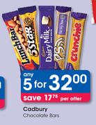 Cadbury Chocolate Bars-For 5